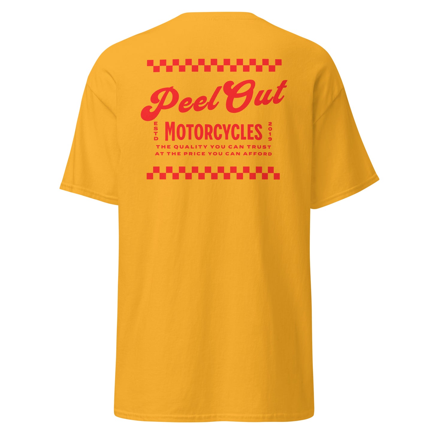 Peel Out Motorcycles Tee - Yellow