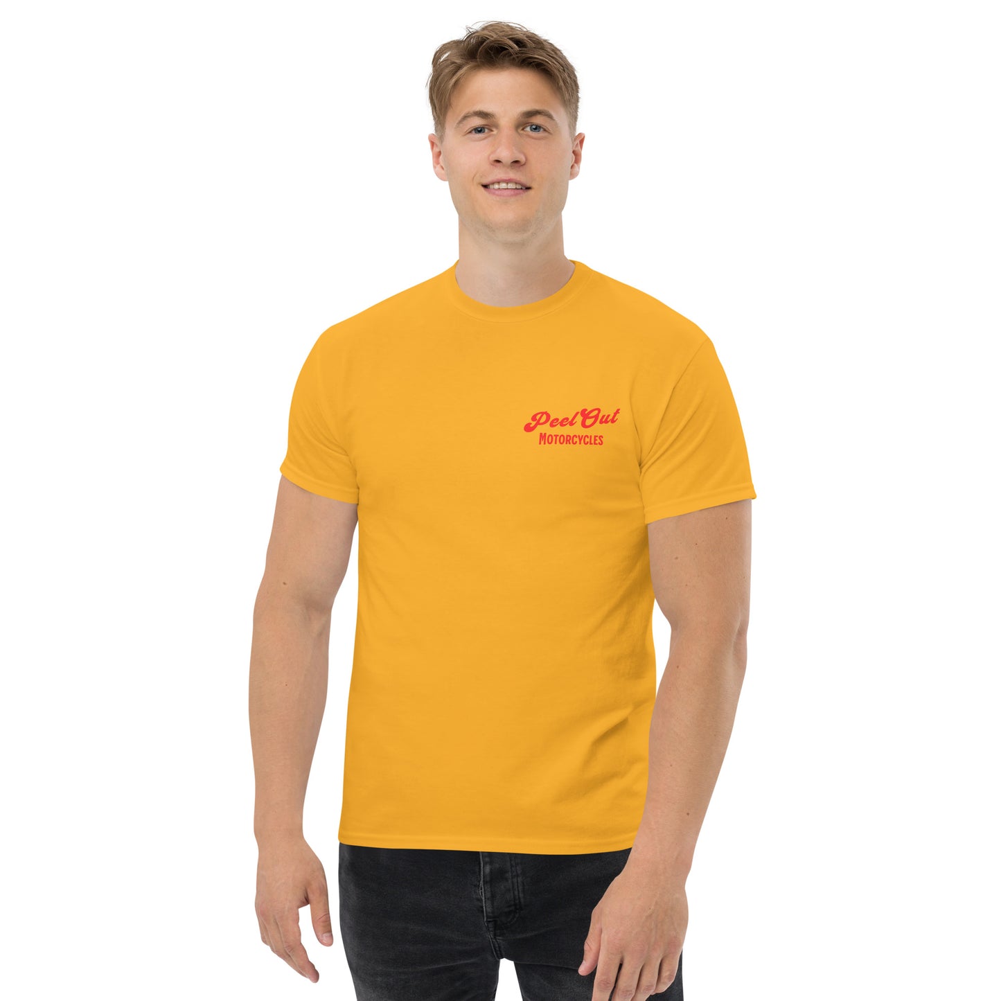 Peel Out Motorcycles Tee - Yellow