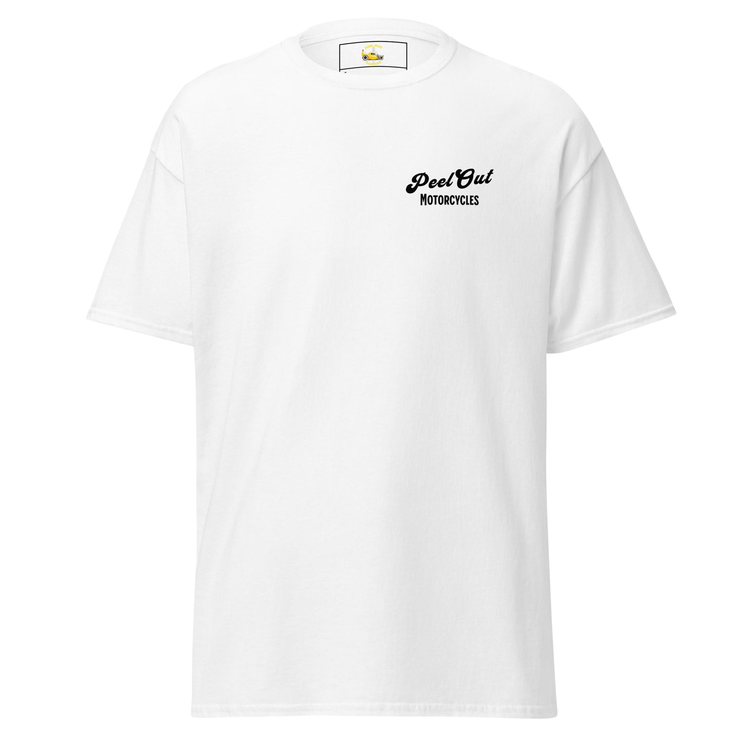 Peel Out Motorcycles Tee - White