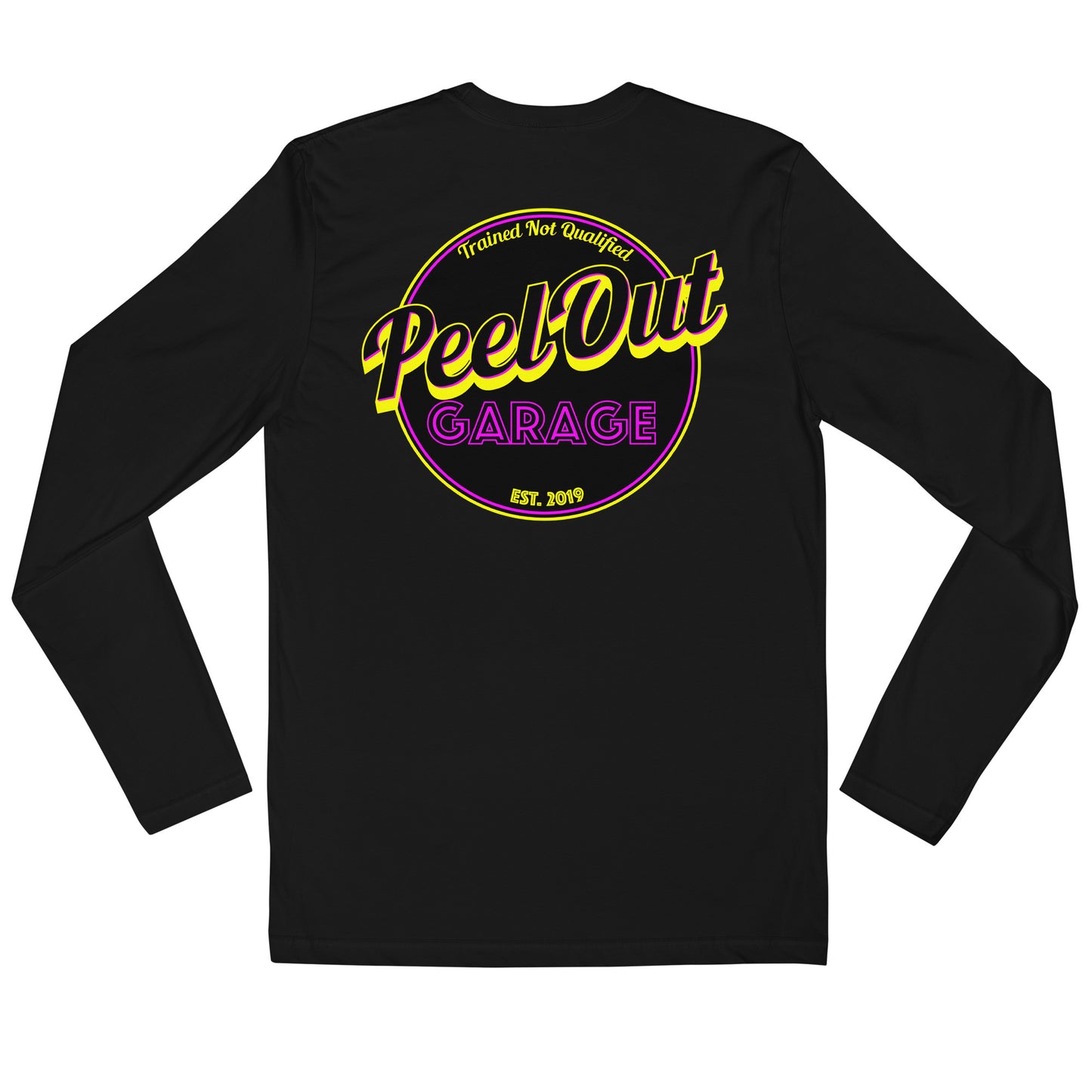 Peel Out Garage -  Long Sleeve Fitted Crew