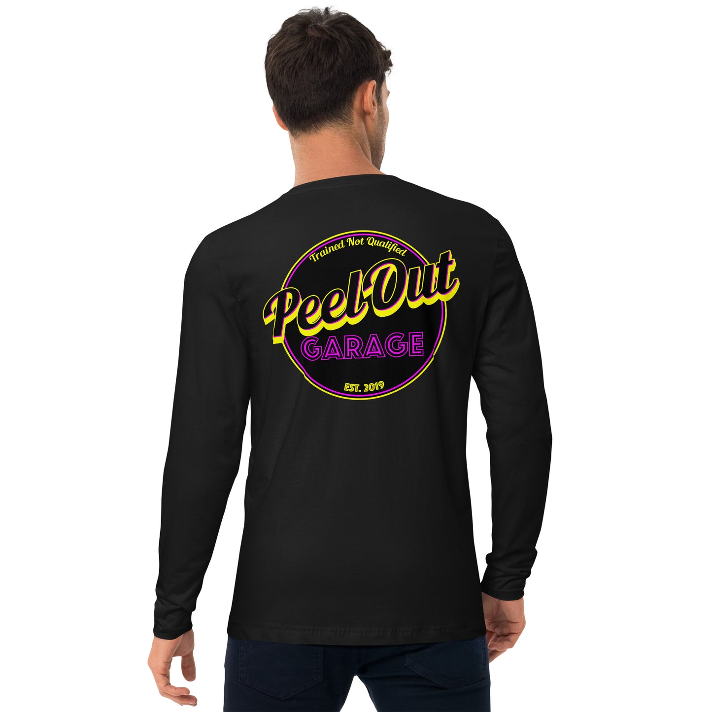 Peel Out Garage -  Long Sleeve Fitted Crew