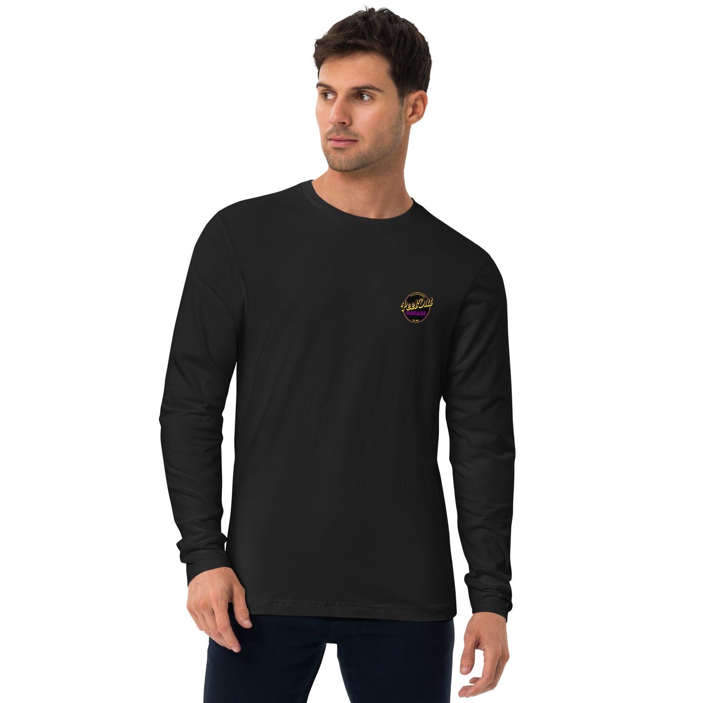 Peel Out Garage -  Long Sleeve Fitted Crew