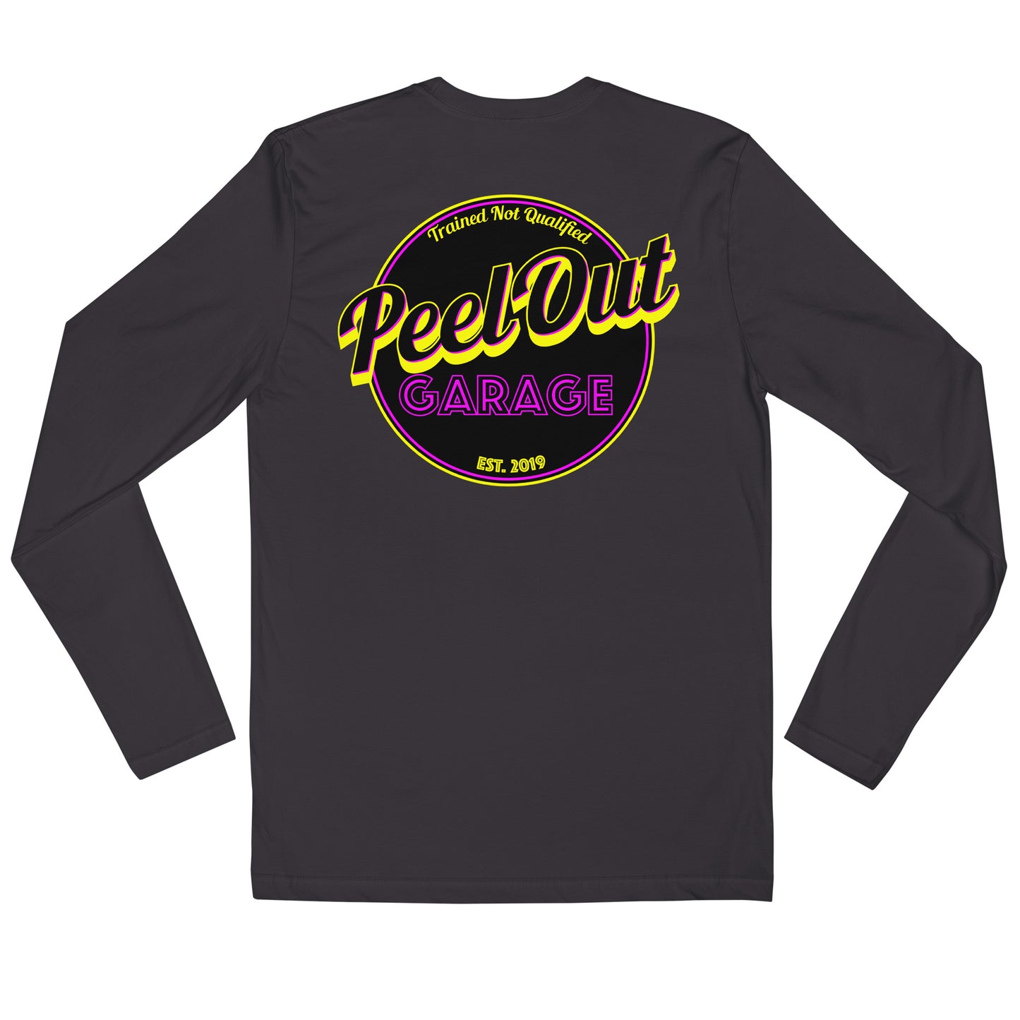 Peel Out Garage -  Long Sleeve Fitted Crew