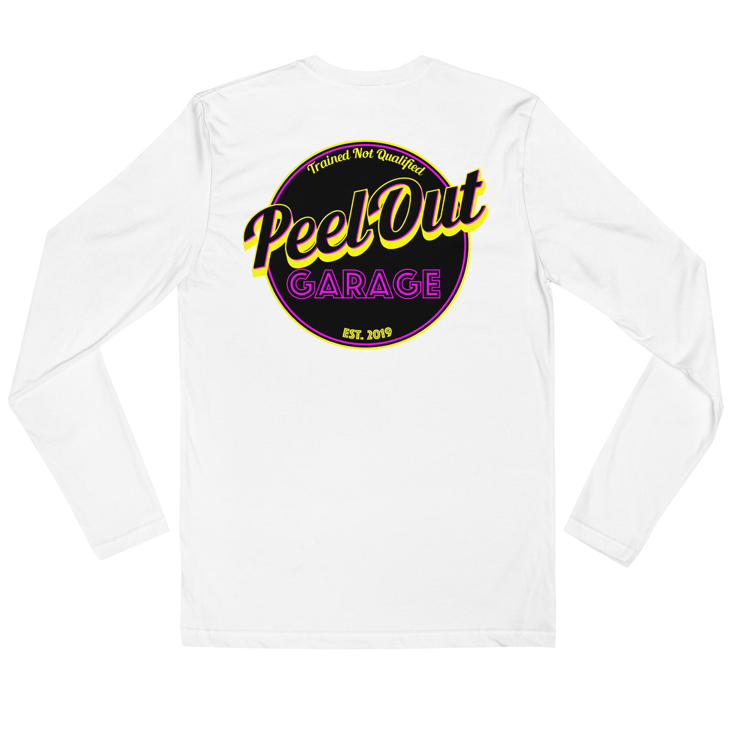 Peel Out Garage -  Long Sleeve Fitted Crew