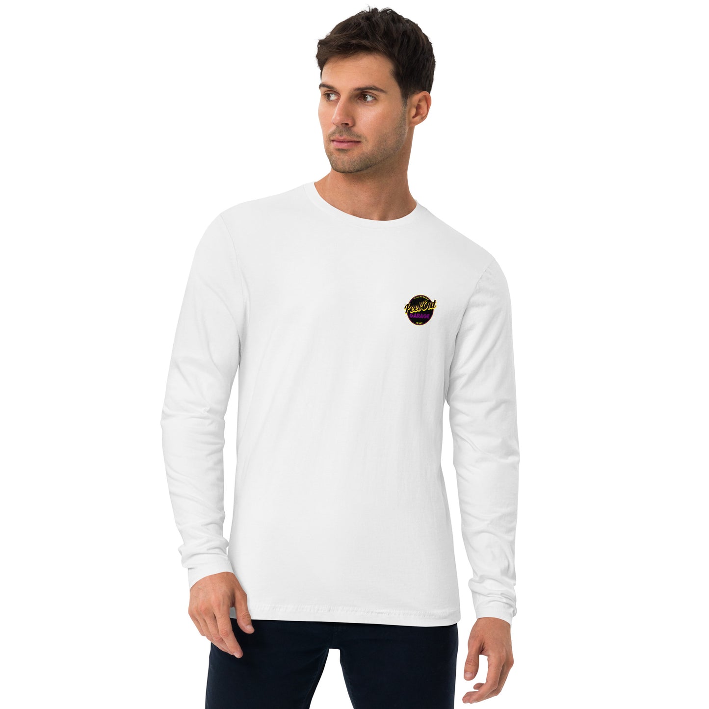 Peel Out Garage -  Long Sleeve Fitted Crew