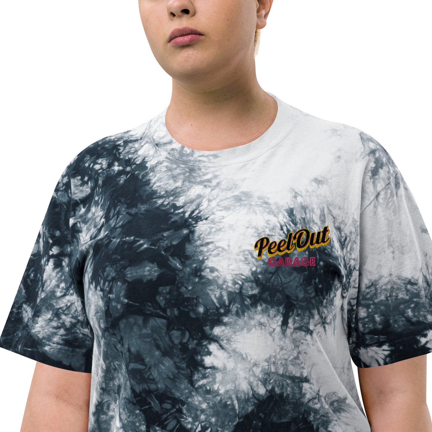 Peel Out Garage Oversized tie-dye t-shirt