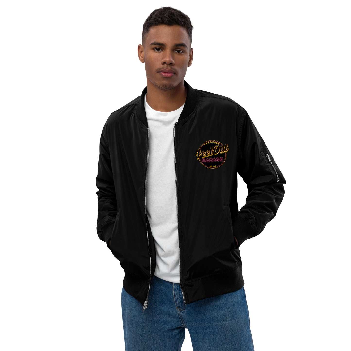 Peel Out Garage - Recycled Bomber Jacket